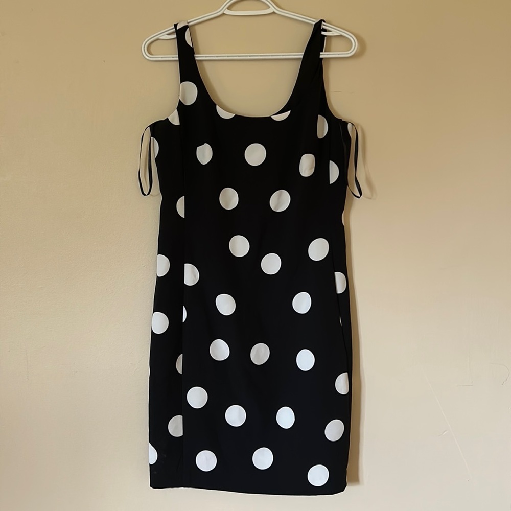 Black and white polka dot dress Size:8